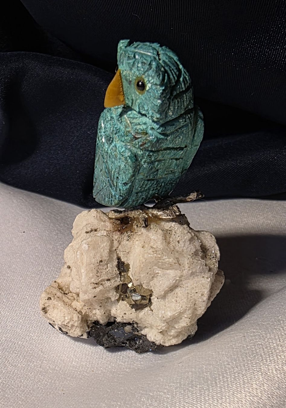 Figuren: Eulefigur hochwerig ckrysokoll auf echtem Kristall stufe  – Neu (gemäss Beschreibung) aus Rickenbach BL von nicole611 1