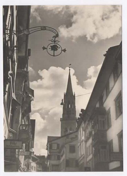 Ansichtskarten: St. Gallen, Schmiedgasse  1954  (I – Gebraucht aus Ruggell von Masescha