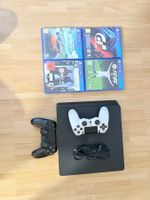 Playstation 4 Konsole mit Spielen und Controllern 2 stk weis