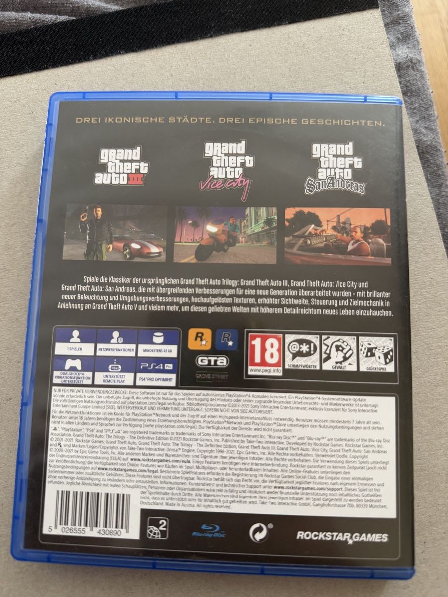 Giochi: PS4 Grand Theft Auto The Trilogy Definitive Edition – Usato da Spreitenbach venduto da flowers86 1