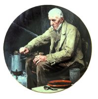 Langenthal Anker Alter Mann mit Kaffeemühle Ø 23 cm