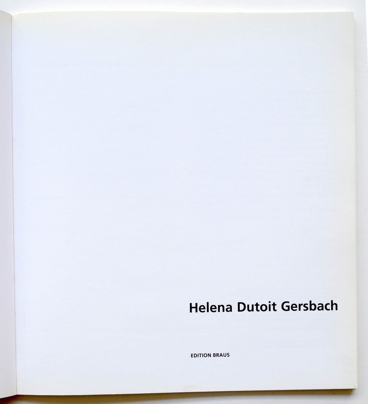 Bücher: Helena Dutoit Gersbach Edition Braus 2004 Hirschthal Argau – Neu (gemäss Beschreibung) aus Zürich von Kunstvoll 2