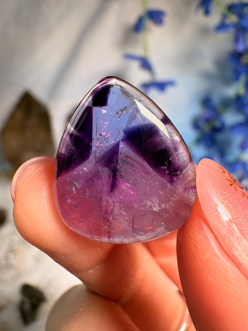 Pietre preziose: Trapiche Amethyst Cabochon – Nuovo e nell'imballaggio originale da Neuheim venduto da m.hald 1