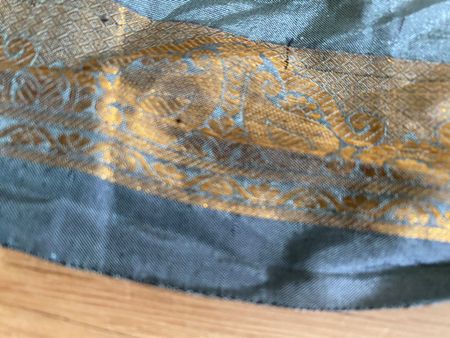 Antiker Indisches Sari Kleid/ Saree, Goldbordüre