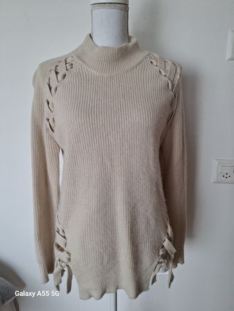 Pull C&A 100% cachemire beige clair, taille 38 🍂🍁 (50)