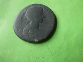 grosse uralte Bronzemünze 27 mm     14.79  g