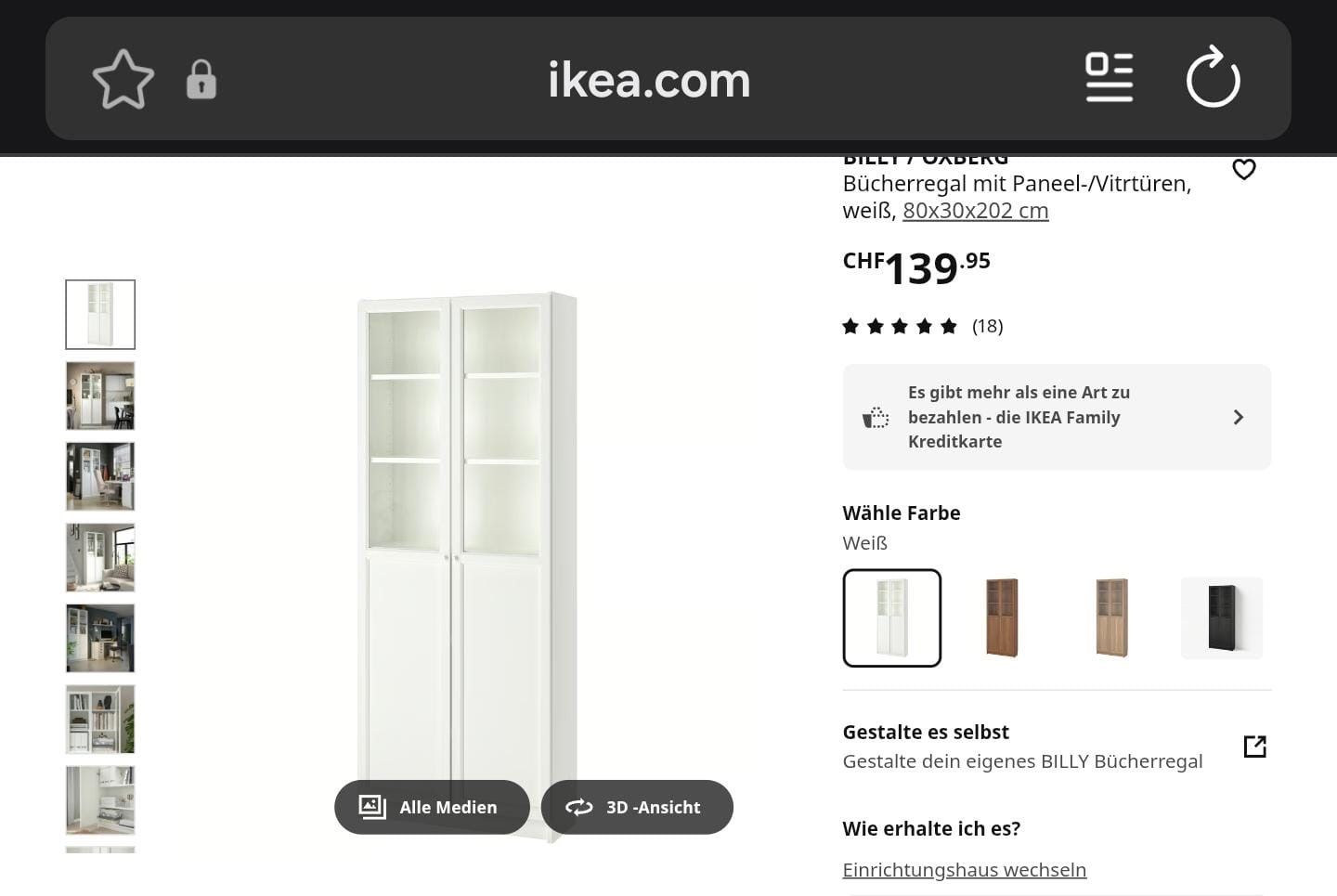 Ikea Scaffali: IKEA Billy Oxberg – Usato da Baden venduto da zi_ai
