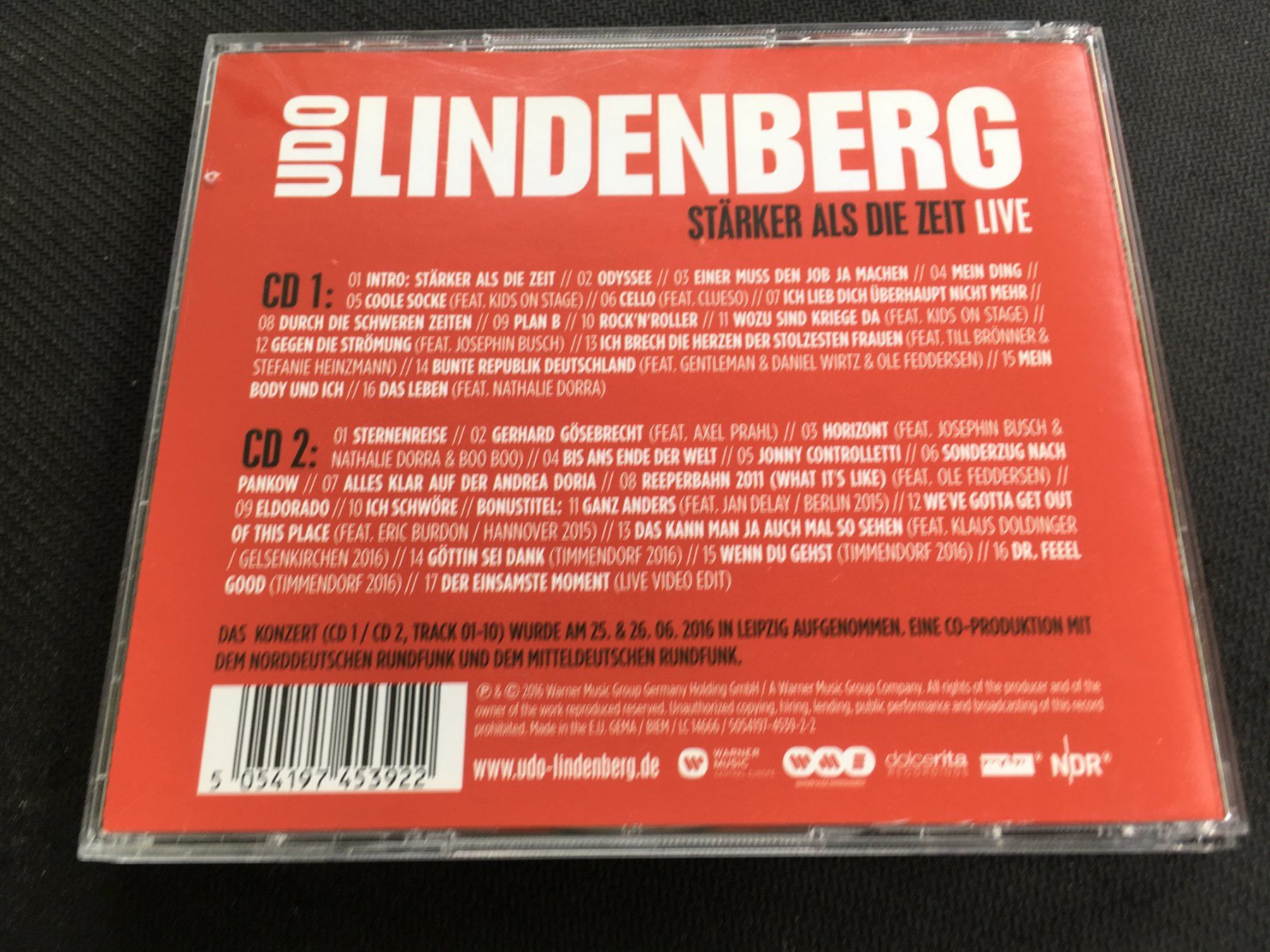 CD: Udo Lindenberg - Stärker als die Zeit Live -CD- 2cd – Usato da St.Gallen venduto da MedienJoe 2
