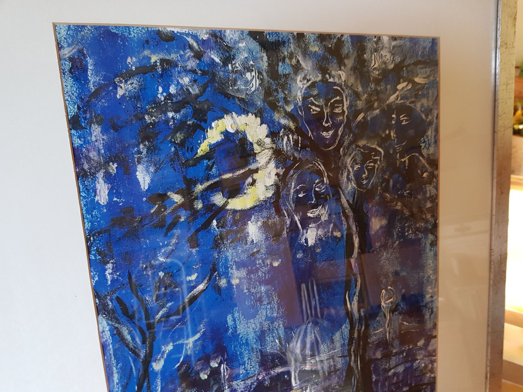 Dipinti: Gemälde Aquarell "Mondschein Ritus", signiert Rohner – Usato da Berneck venduto da heikodzint 5