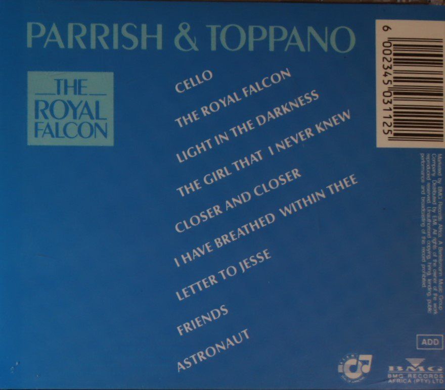 CD: Parrish & Toppano – The Royal Falcon – Usato da Luzern venduto da CONTENTI 2