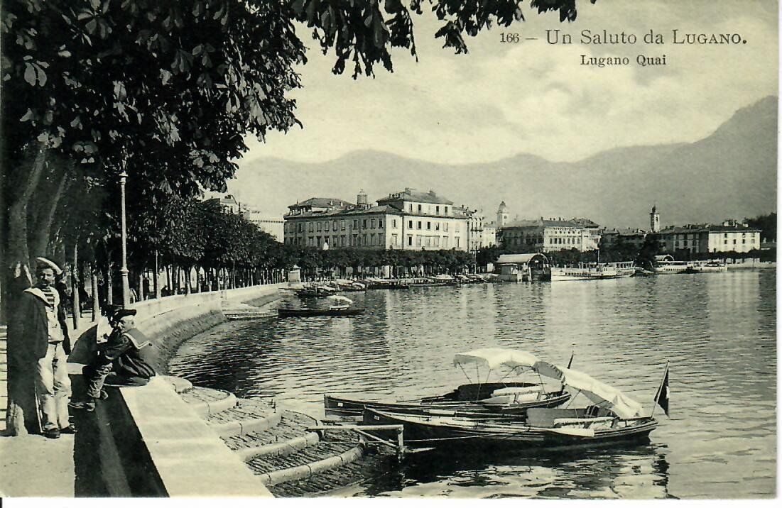 Cartoline postali: Lugano Quai 1916 – Usato da Hochdorf venduto da Ziegel-16