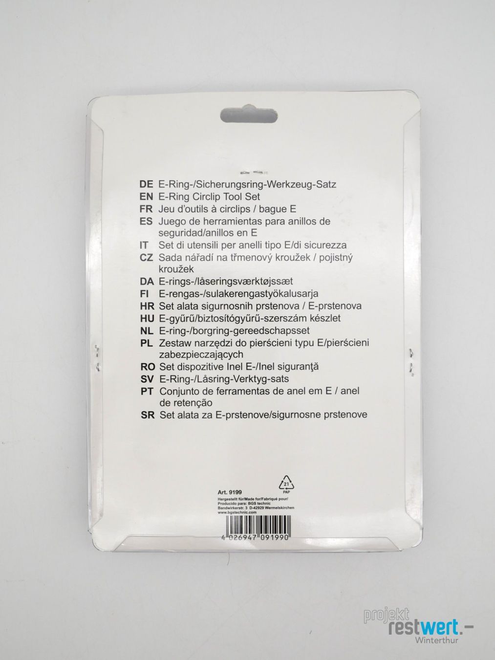 Tutti gli attrezzi: BGS E-Ring-/Sicherungsring-Werkzeug-Satz "4-IN-1" – Nuovo e nell'imballaggio originale da Winterthur venduto da Restwert_Winterthur 3