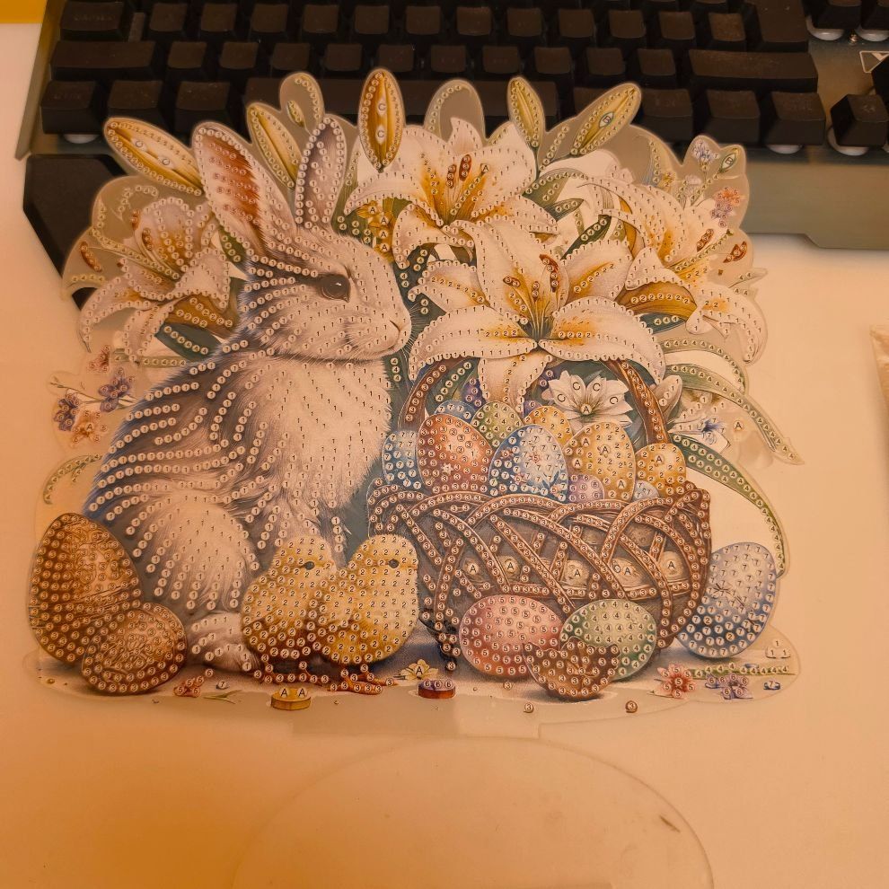 Bastelsets: DIAMOND PAINTING OSTERBILD MIT HASE – Neu und originalverpackt aus Dintikon von bonita099