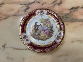 Limoges Wandteller Porzellan Frankreich Handarbeit Gold