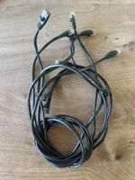 5 Ethernet Netzwerkkabel 1m schwarz RJ45 gebrauchter Zustand