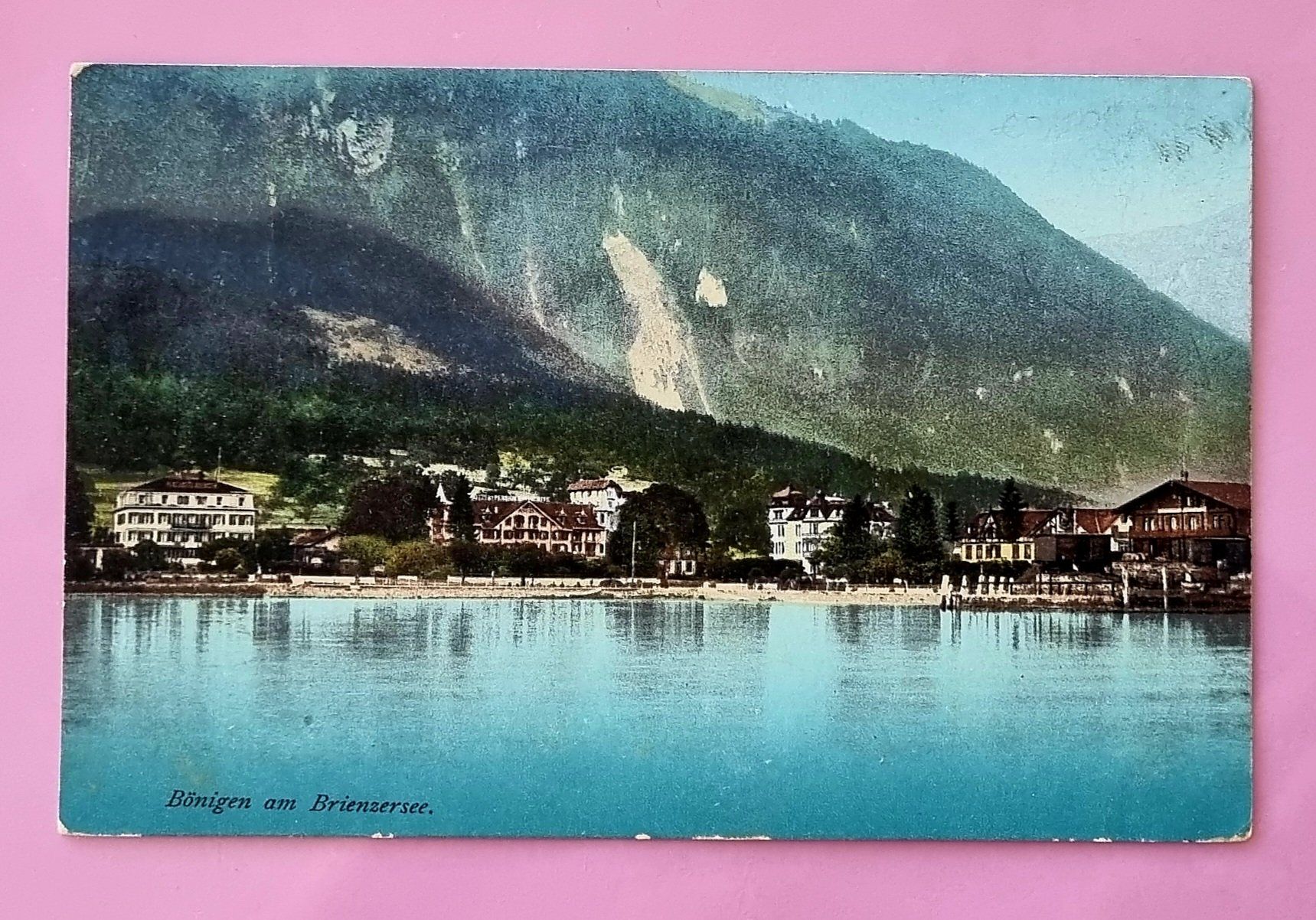 Cartoline postali: Bönigen - Brienzersee - Bahnhof - Eisenbahn - 1909 – Usato da Rothrist venduto da RROENK
