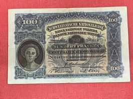 100 Franken Banknote 31.August 1946 Mäher TOP !!!