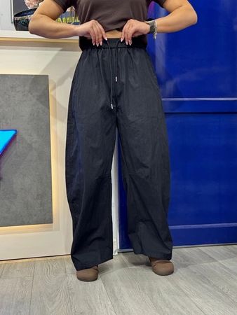 Schwarze Baggy Hose Pants