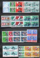 1965 - 1978 Lot Viererblöcke alle 1. Tag SBK 225.--