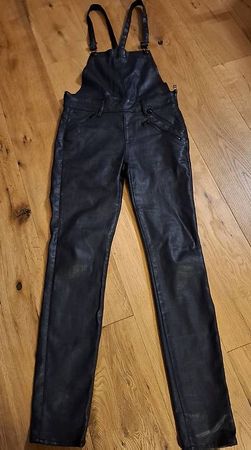 G Star Latzhose in leicht glänzendem schwarz