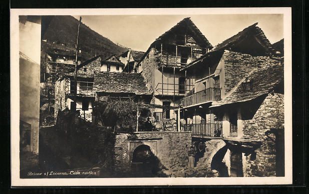 Cartoline postali: AK Locarno, Casa rustica – Usato da Berlin venduto da bartko-reher