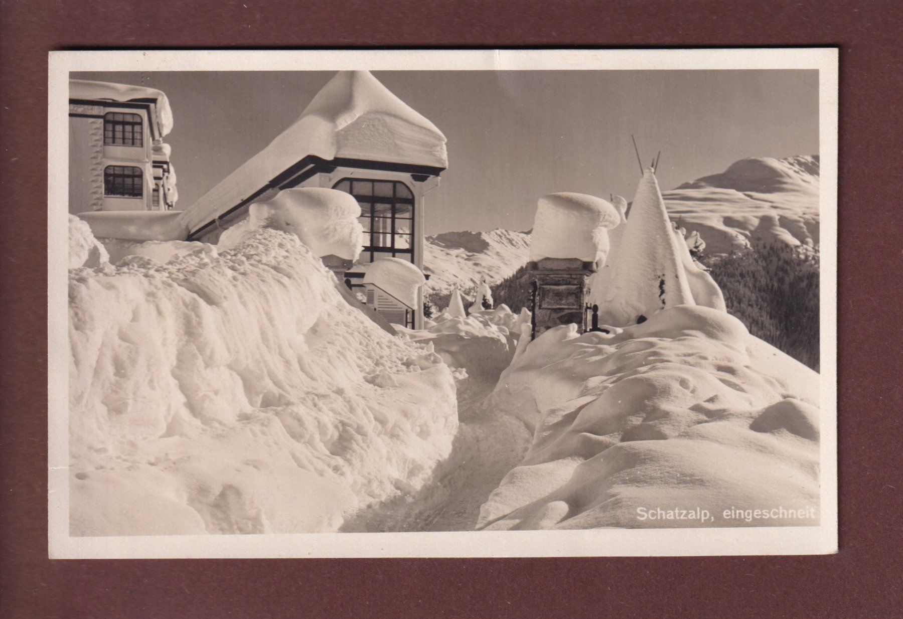 Cartes postales: DAVOS - Schatzalp eingeschneit - 1925 – D'occasion à Pully par nicecards