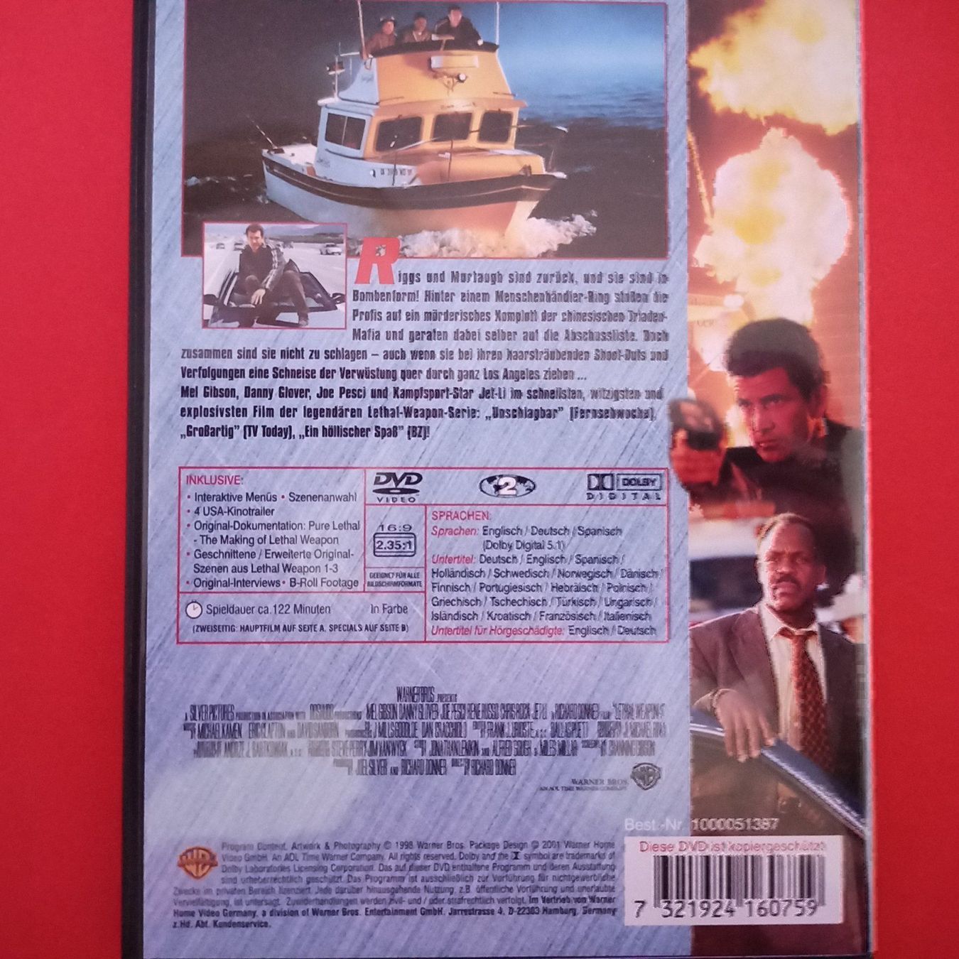 Tutti i DVDs: Lethal Weapon 4 - UNGESCHNITTEN – Usato da Dübendorf venduto da kb86_MOVIE 1