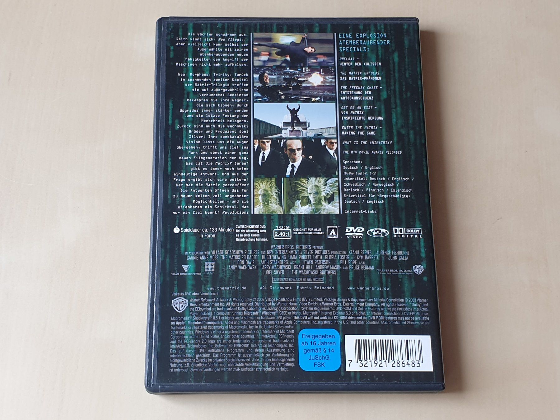 Tous les DVDs: Matrix Reloaded 2 DVD's – D'occasion à Stansstad par collectorsshop 1