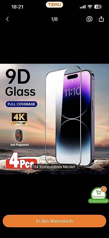 Ritocchi & pellicole di protezione: Apple iPhone 16 9D Schutzfolie Panzergla – Nuovo e nell'imballaggio originale da Hergiswil NW venduto da allmendkoenig