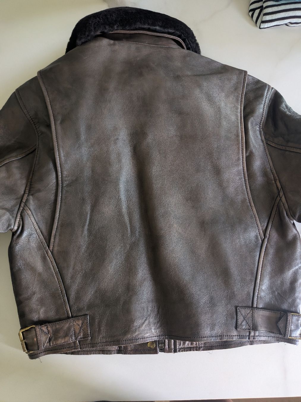 Sandro Jacken: SANDRO PARIS vintage brown leather jacket – Neu (gemäss Beschreibung) aus Vevey von ste_d5zv 5