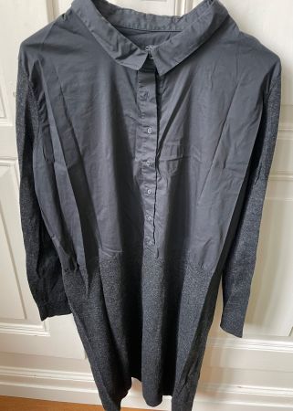 COS Strick Hemd Kleid mit 100% Merino Wolle & Baumwolle