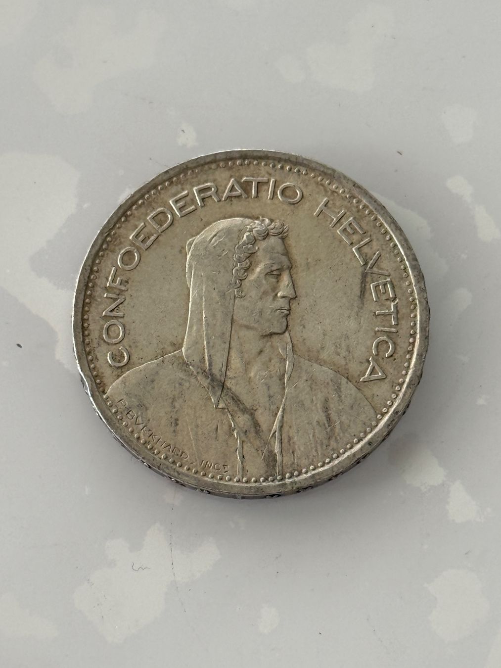Tutti le monete: 5 Franken 1950  Rar – Usato da Wallisellen venduto da SWISS_SILVER1