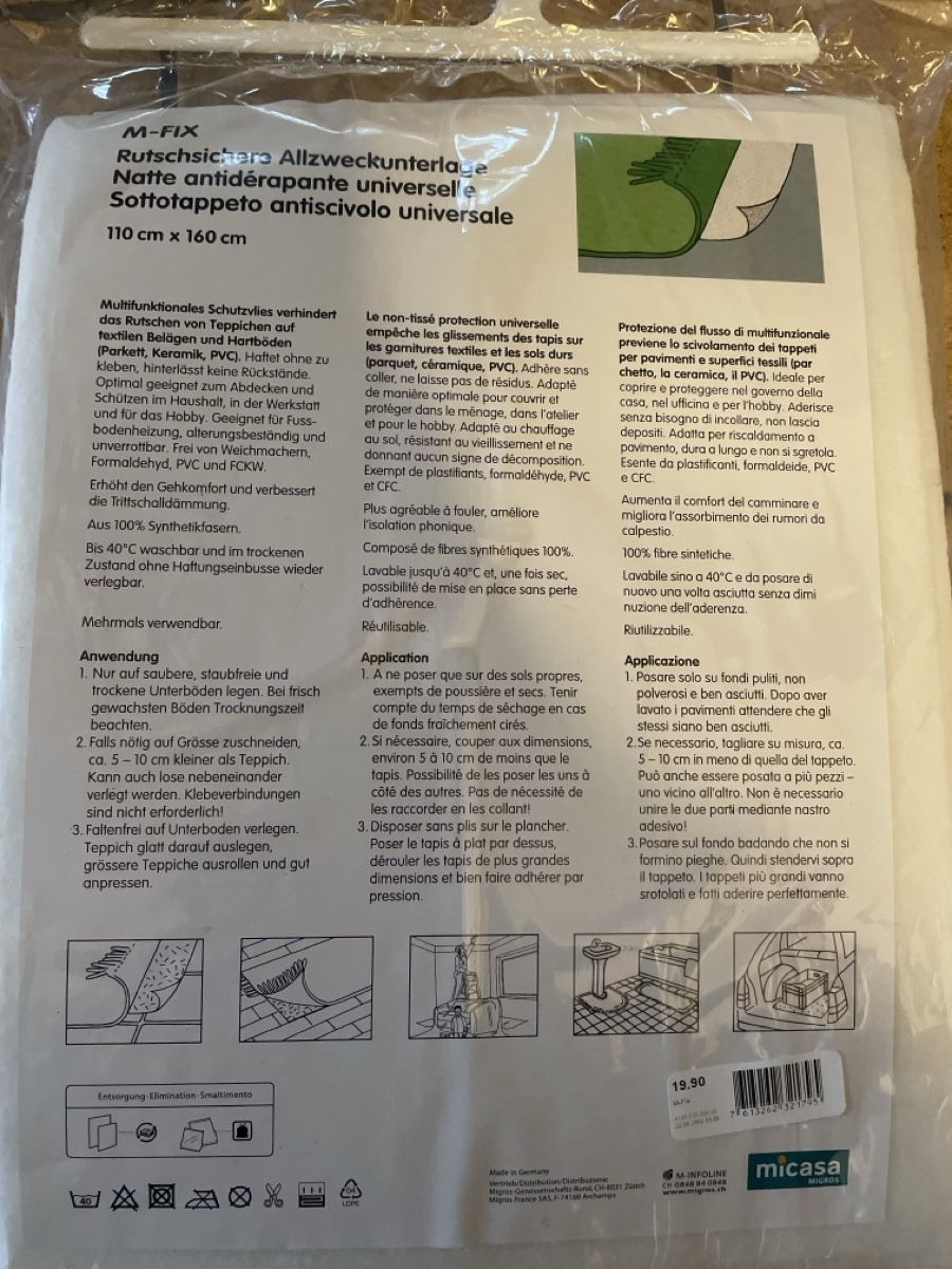 Tappetini fitness: Rutschfeste Allzweckunterlage (neu) – Nuovo (secondo la descrizione) da Thun venduto da Kfroeschli 1