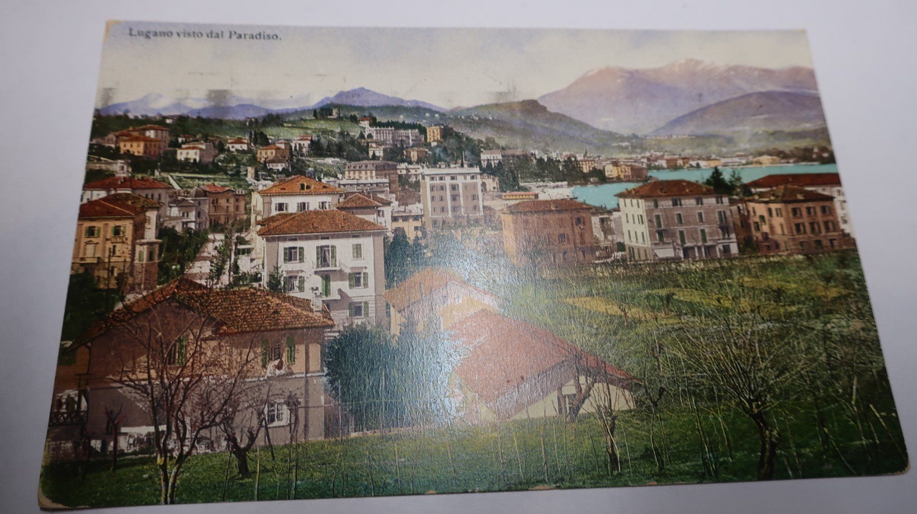 Ansichtskarten: Lugano visto dal Paradiso  1926 – Gebraucht aus Cormoret von Pascalll2001 1