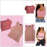 2er Rosa Tops für den Sommer, Grösse XS