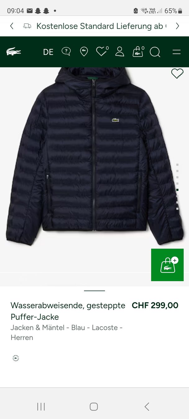 Lacoste Giacche: Lacoste wasserabweisende, gesteppte Puffer-Jacke – Nuovo (secondo la descrizione) da Castrisch venduto da CorinaS03 7