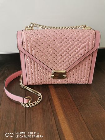 Tasche Michael Kors rosa Leder Nieten, NEUWERTIG 