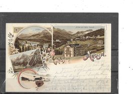 GR Gruss aus Arosa 1899 (Litho) mit Hotel Seehof