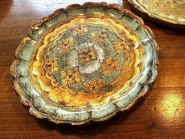 Plateaux: FlOreNtiNer HoLz TabLeTs – D'occasion à Winkel par zeho 4