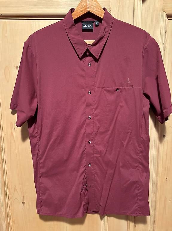 Schoeffel Camicie: Schöffel Funktions - Hemd kurzarm - bordeaux rot – Usato da Goldach venduto da Eme