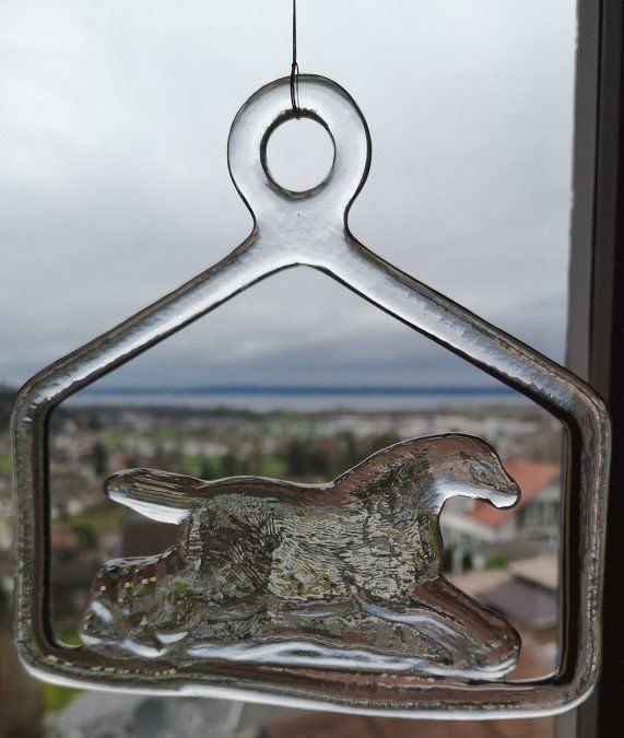 Statuette: Fensterbild.aus Glas. Pferd – Nuovo e nell'imballaggio originale da Lutzenberg venduto da Pinschi01