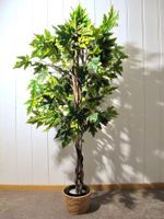Ahorn Kunstbaum Deko Baum Kunstpflanze im geflochtenen Korb
