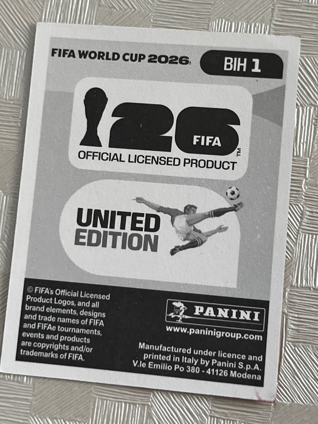 Panini Carte collezionabili: Panini Fifa Word Cup 2026 BIH 1 – Usato da Winterthur venduto da Numero1 1