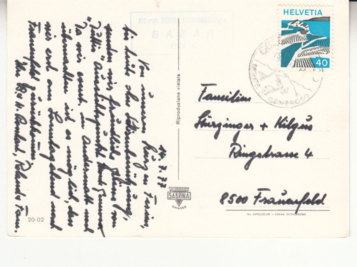 Ansichtskarten: Lago di Lugano 1977 – Gebraucht aus Bürglen TG von StampGraf 1