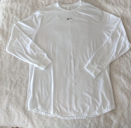 Nike Langarmshirt weiss, Nike Logo, NEU