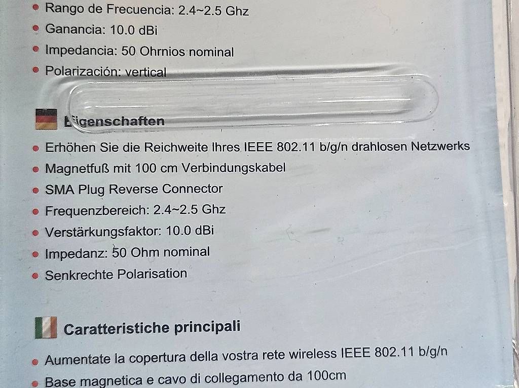 WiFi: WLAN Antenne, 10dBi Verstärkung – Usato da Höri venduto da Saltie 1