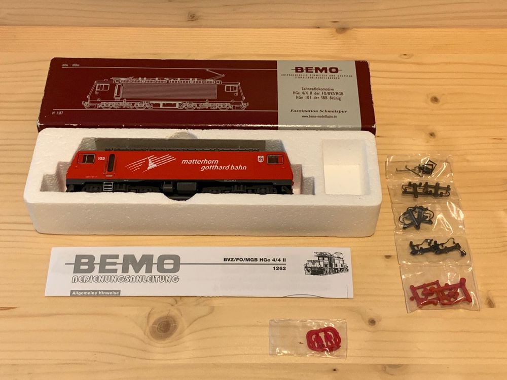 Bemo Modelleisenbahnen: BEMO MGB HGe 4/4 II 103 Chur OVP – Defekt aus Disentis/Mustér von Zbot28 6