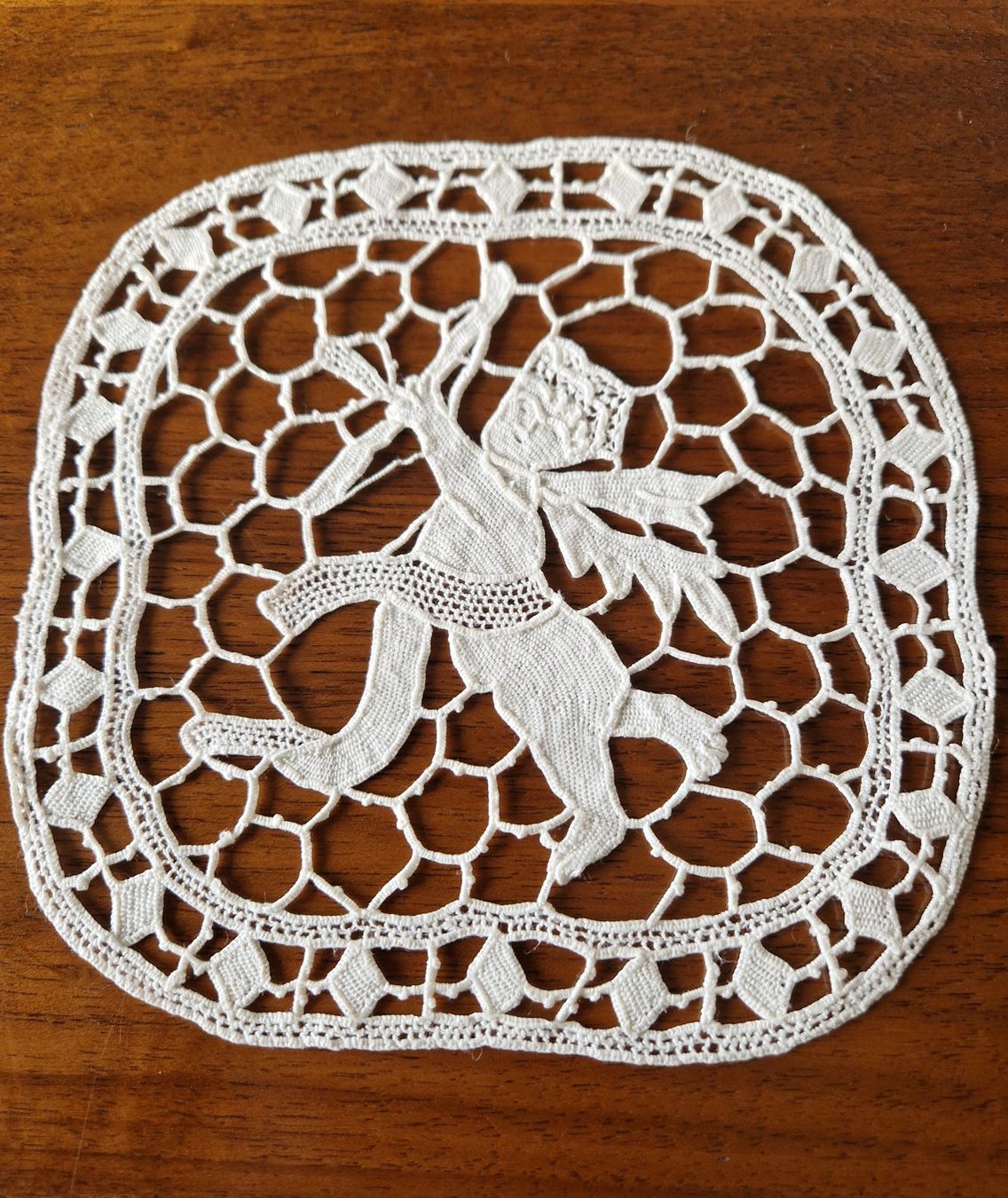 Altra biancheria da tavola: 2 Antike Spitzendeckchen Engel Handarbeit Spitze Vintage ... – Nuovo (secondo la descrizione) da Bern venduto da Antikbatik 3
