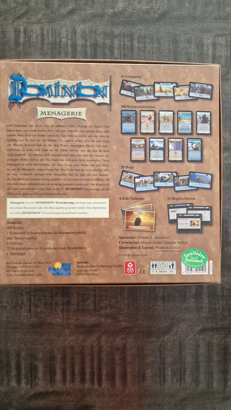 Giochi: Dominion Menagerie Erweiterung – Usato da Morschach venduto da Brunog 1
