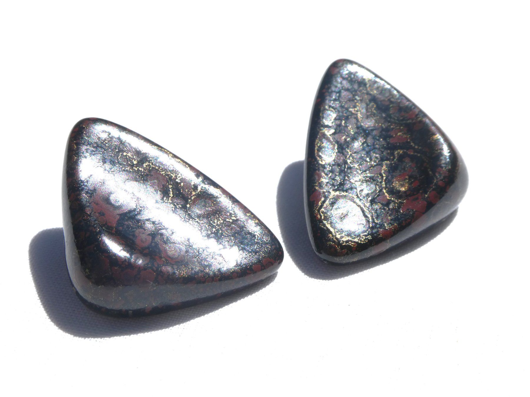 Boucles d'oreille: Ohrclips, braun meliert, Modeschmuck – D'occasion à Gattikon par kaandooh 1